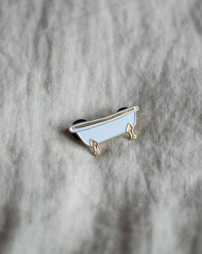 Call Me Spinster Bathtub Enamel Pin