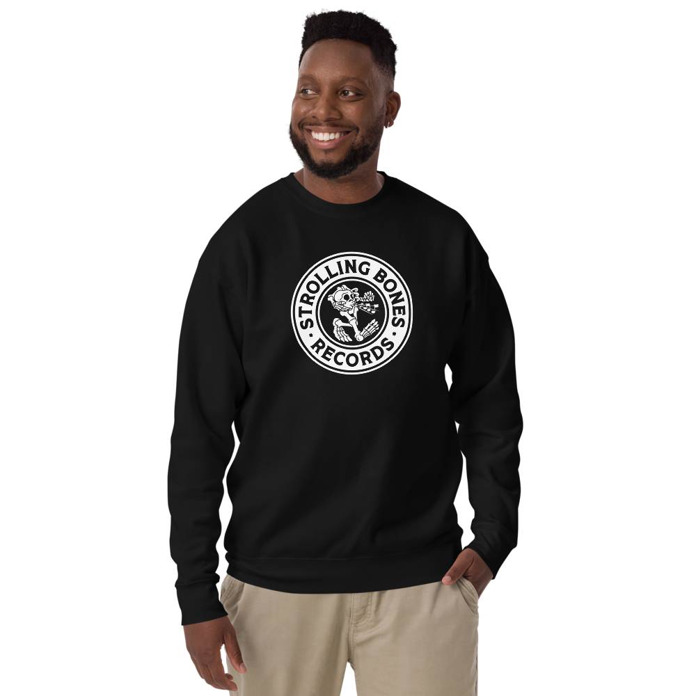 Strolling Bones Badge Crew Neck Black