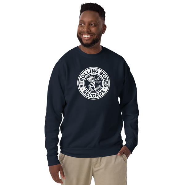 Strolling Bones Badge Crew Neck Navy
