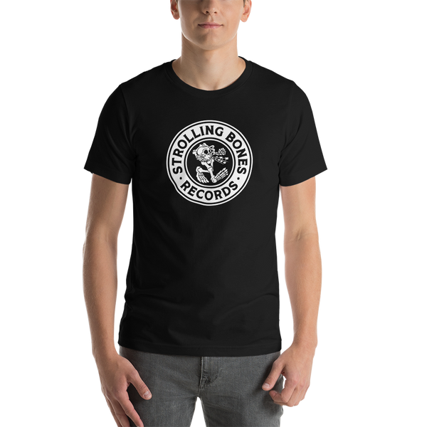 Strolling Bones Badge Logo Short Sleeve Unisex T-Shirt Black