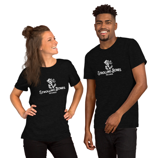 Strolling Bones White Text Logo Short Sleeve T-Shirt