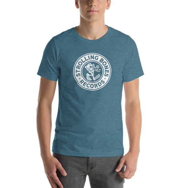 Strolling Bones Badge Logo Short Sleeve Unisex T-Shirt Teal