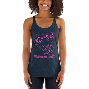 Haunted Shed 'Yell in Space' Women's Tank - Navy & Pink